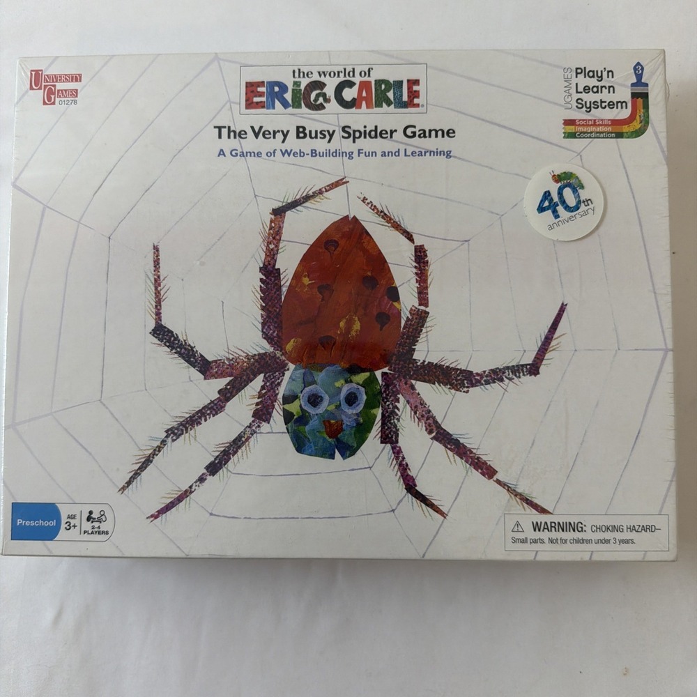 The World Of Eric Carle The Very Busy Spider Game 2009 University Games Sealed